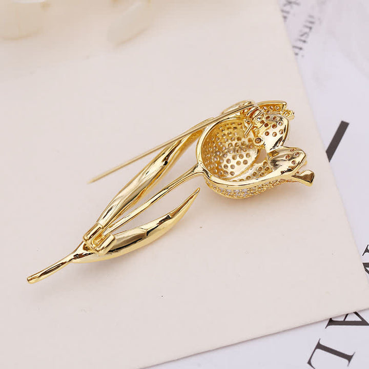 Women's Deep Love Tulip Brooch - image 5