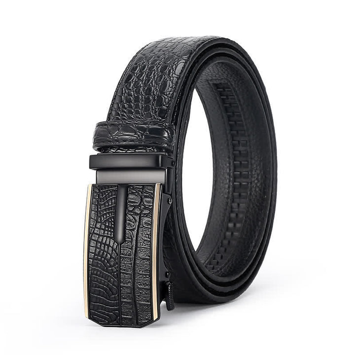 Men's Luxury Crocodile Skin Pattern Leather Belt - Style #10 - 44 - image 18