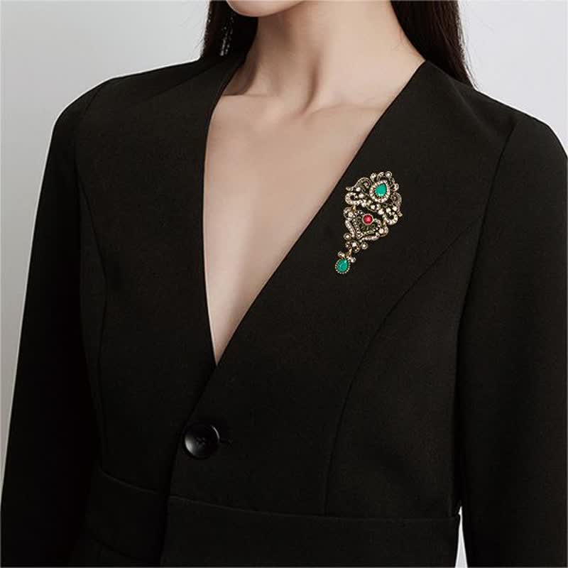 Women's Classical Waterdrop Banquet Brooch - image 1