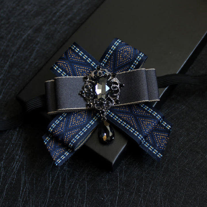 Luxury Blue Rhinestone Waterdrop Bow Tie - Style #5 - image 6
