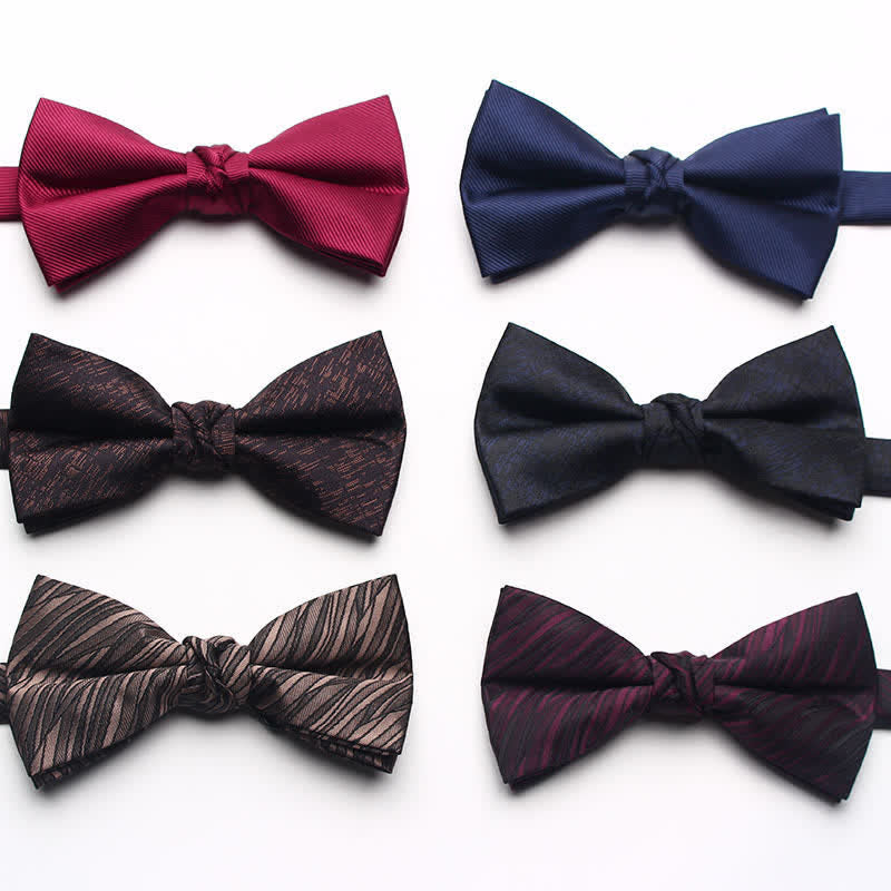 Men's Antique Yarn-dyed Jacquard Bow Tie - image 4