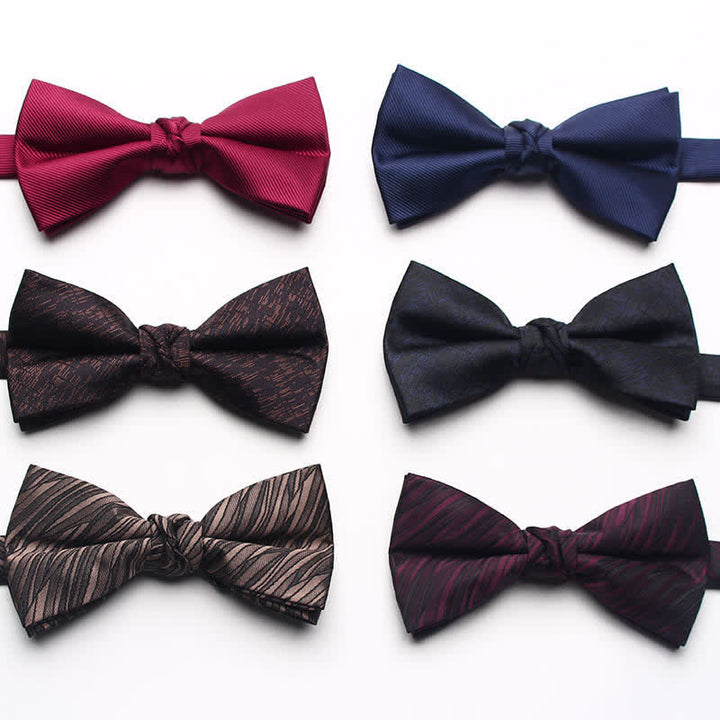 Men's Antique Yarn-dyed Jacquard Bow Tie - image 4