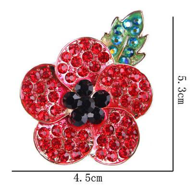 Women's Splendid Red Poppy Brooch - image 4