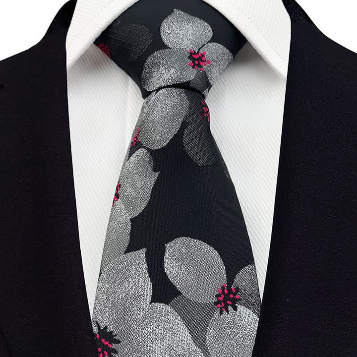 Men's Elegant Large Blossom Floral Necktie - image 0