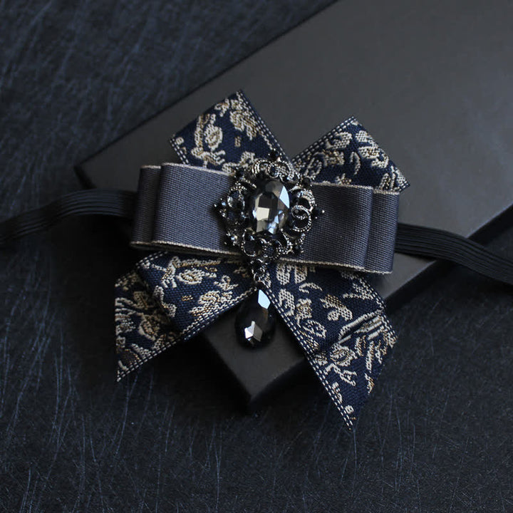 Luxury Blue Rhinestone Waterdrop Bow Tie - Style #2 - image 2