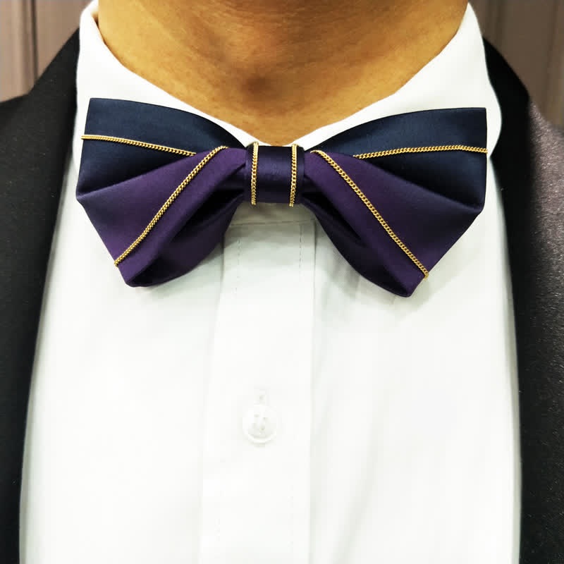 Men's Graudated Pocket Square Twist Bow Tie - image 1