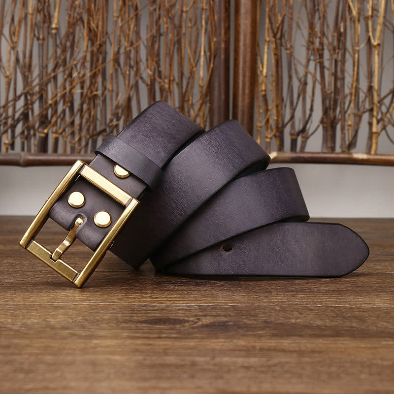 Men's Stud Detail Tough Guy Leather Belt - image 7