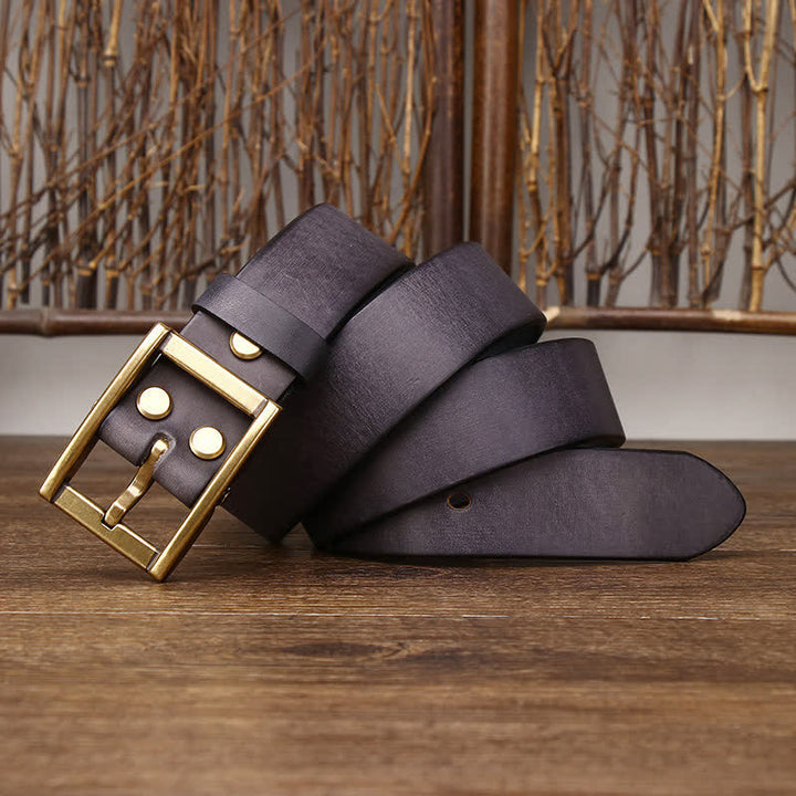 Men's Stud Detail Tough Guy Leather Belt - image 7