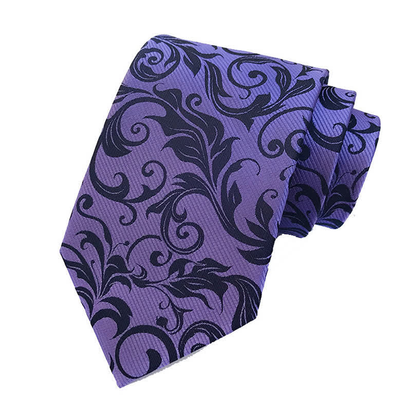 2Pcs Men's Plant Swirl Floral Necktie Set - image 13