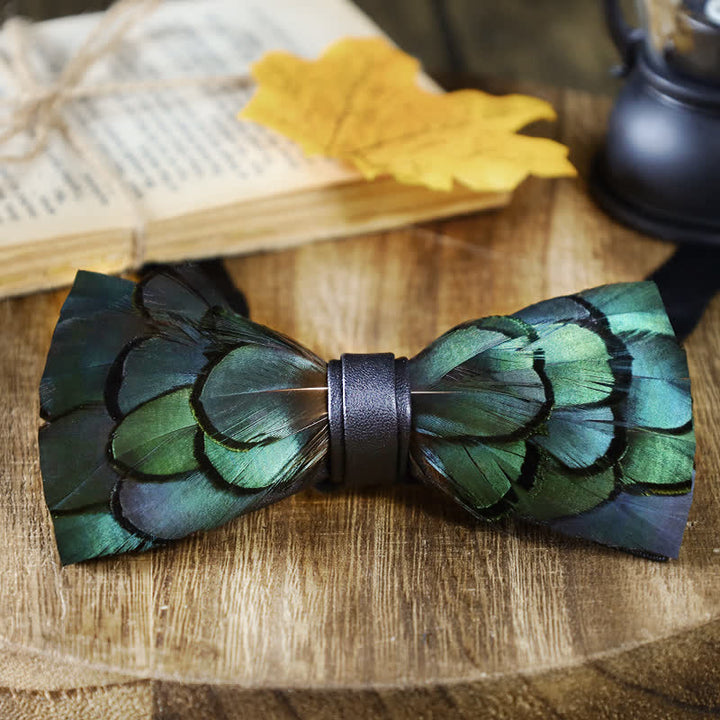 Green Classic Feather Bow Tie Collection Bundle - image 3