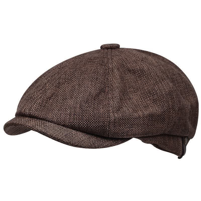 Leisure British Newsboy Octagonal Beret Cap - Coffee - M (22"-22 7/8") - image 0