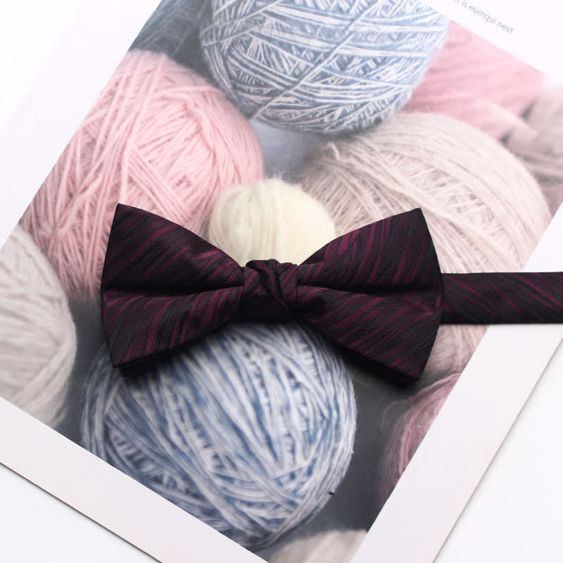 Men's Antique Yarn-dyed Jacquard Bow Tie - # 8 - image 11