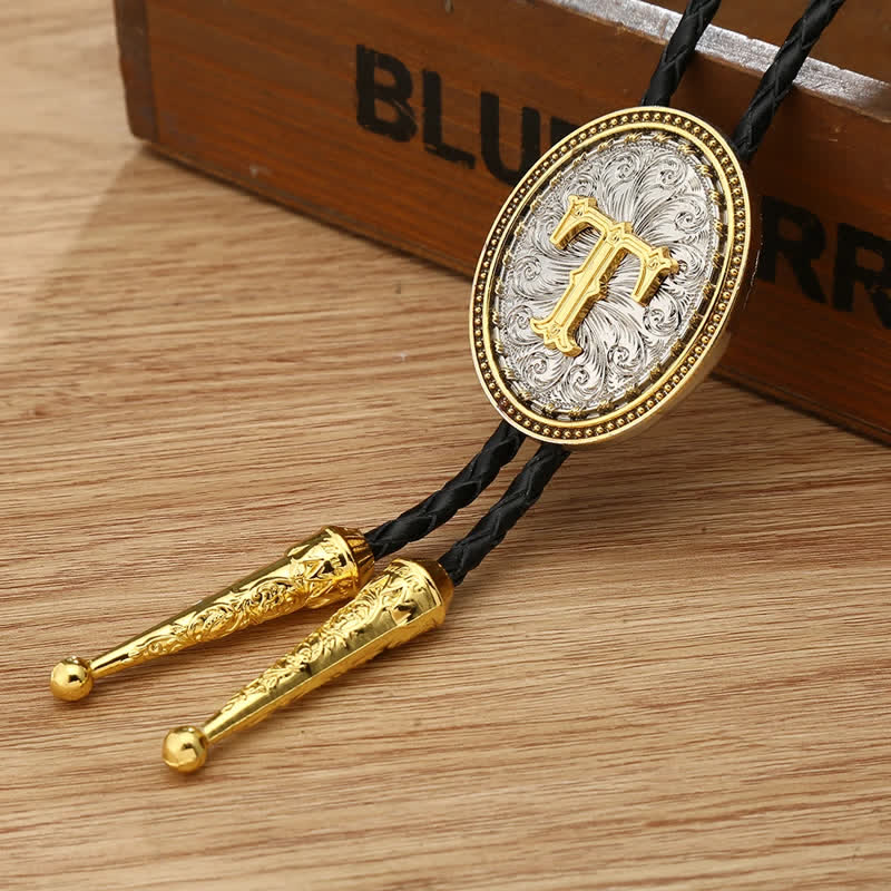 Western Cowboy Shirt Accessory Alphabet A To Z Bolo Tie - T - image 23