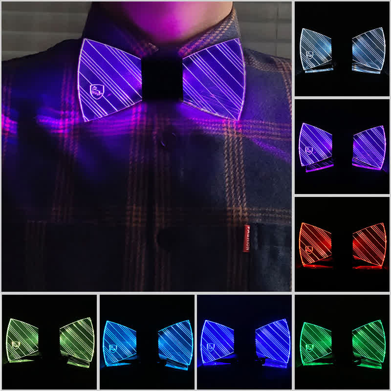7 Colors Festival Luminous Preppy Acrylic Bow Tie - Multi-color - image 0