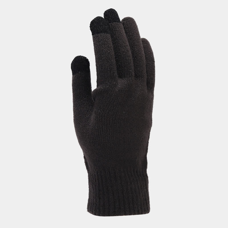 3Pcs Unisex Solid Color Twill Hat Scarf Gloves Set - image 19