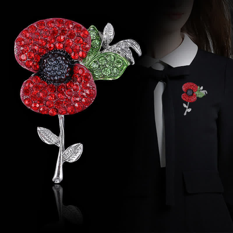 Women's Alive Poppy Safflower Brooch - image 0