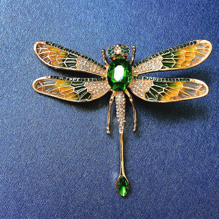 Women's Luxurious Palace Dragonfly Rhinestone Brooch