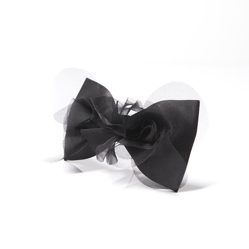 Men's Noble Classic Black Organza Bow Tie - image 3