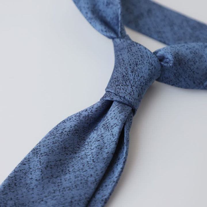 Men's Melange Color Solar System Necktie - Blue - image 2