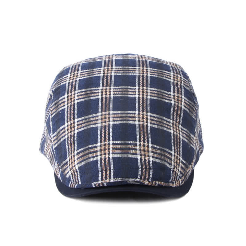 Travel Casual Checkered Beret Flat Cap - image 4