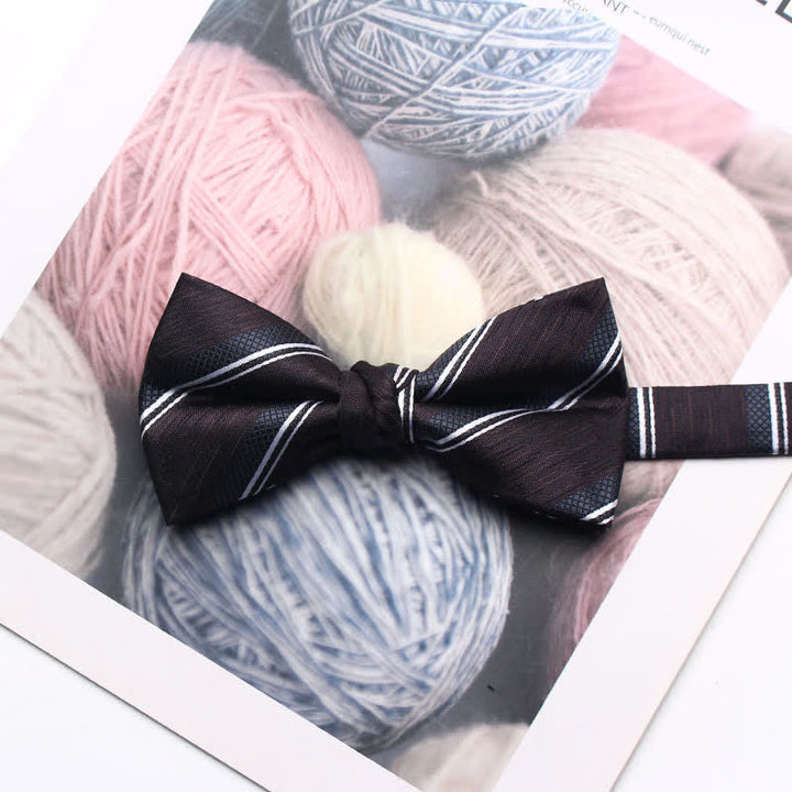 Men's Antique Yarn-dyed Jacquard Bow Tie - # 13 - image 16
