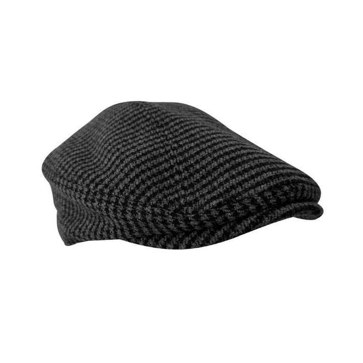 Black & Gray Houndstooth Checks Ivy Beret Cap - image 3