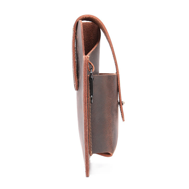 Minimalist Phone Crazy Horse Leather Belt Bag - image 4