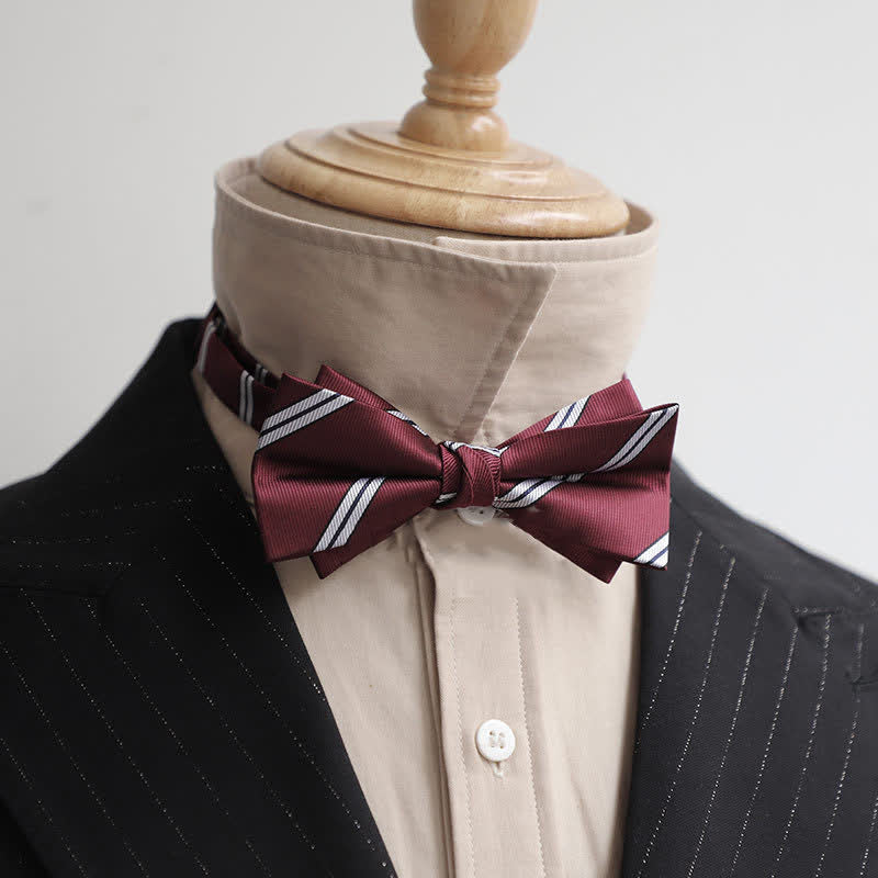 Men's Burgundy Series Gentleman Bow Tie - Style #11 - image 22