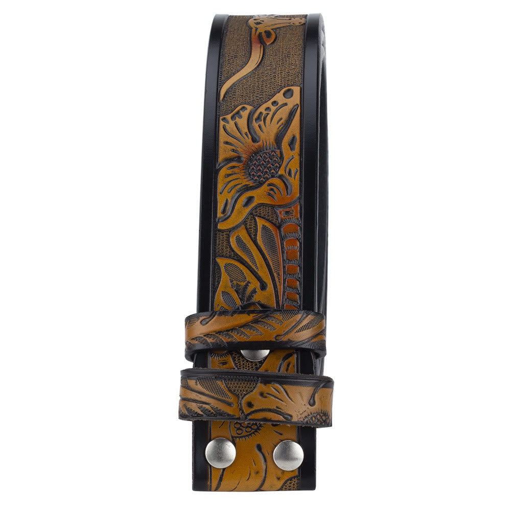 Men's DIY American Flag Cowboy Buckle Leather Belt - image 18