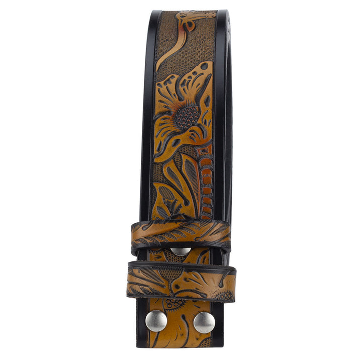 Men's DIY American Flag Cowboy Buckle Leather Belt - image 18
