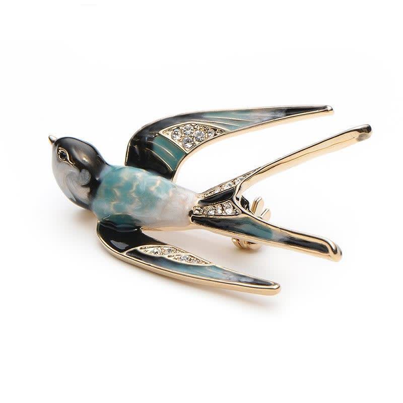 Women's Cute Enamel Swallow Brooch - image 1
