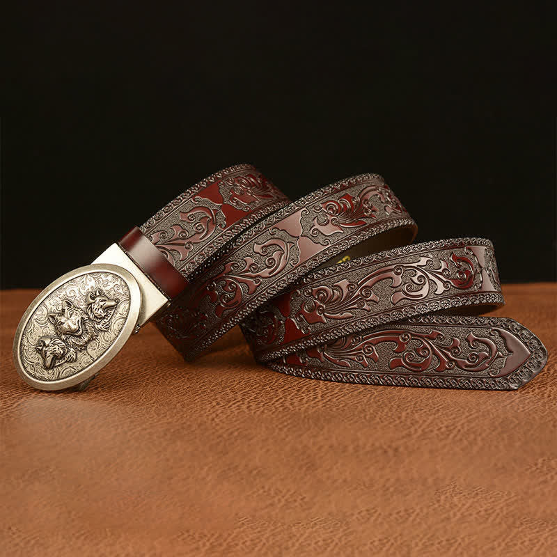 Men's Legend Of Hungry Wolves Leather Belt - image 15