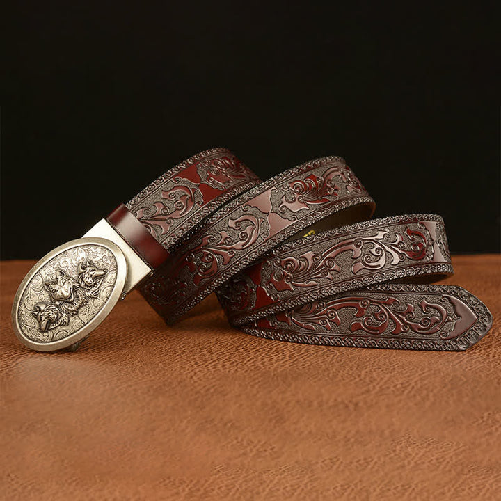 Men's Legend Of Hungry Wolves Leather Belt - image 15