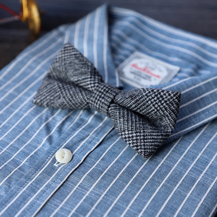 Men's Simple Tweed Wool Blend Bow Tie - # 14 - image 16