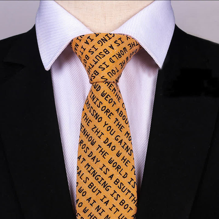 Men's Creative Casual English Letter Necktie - image 1
