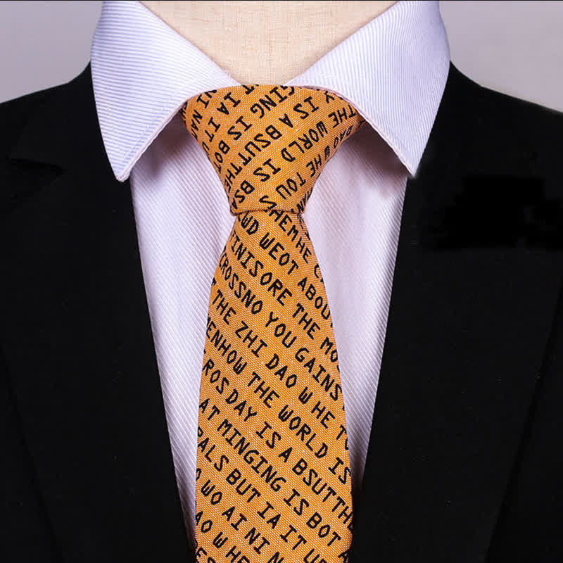 Men's Creative Casual English Letter Necktie - image 1