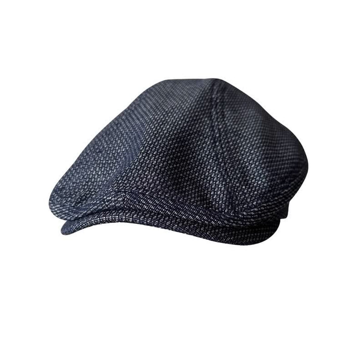 Painter Navy Linen Beret Flat Cap - image 2