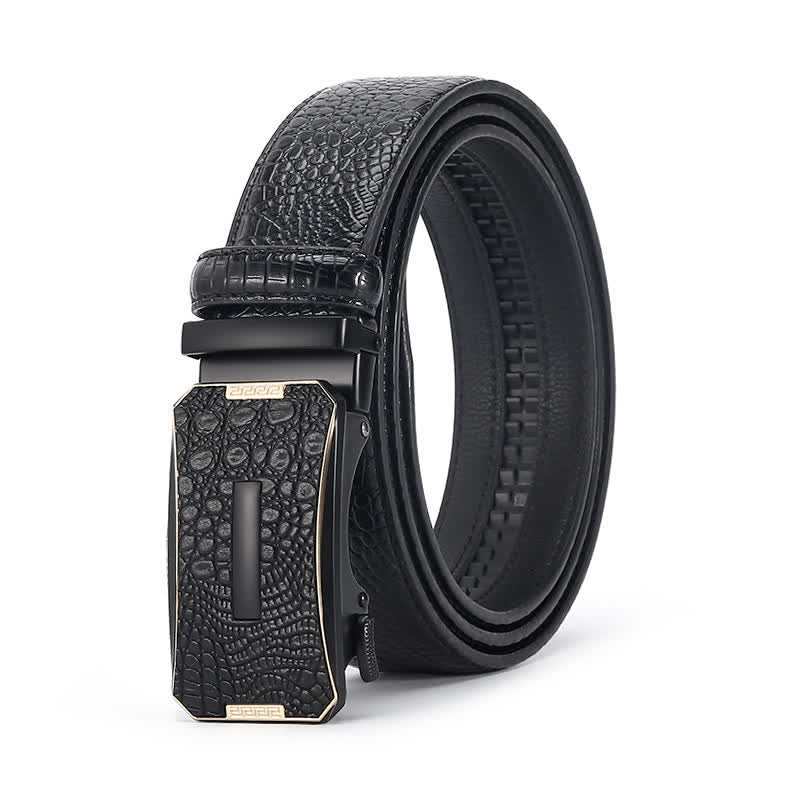 Men's Luxury Crocodile Skin Pattern Leather Belt - Style #12 - 44 - image 20