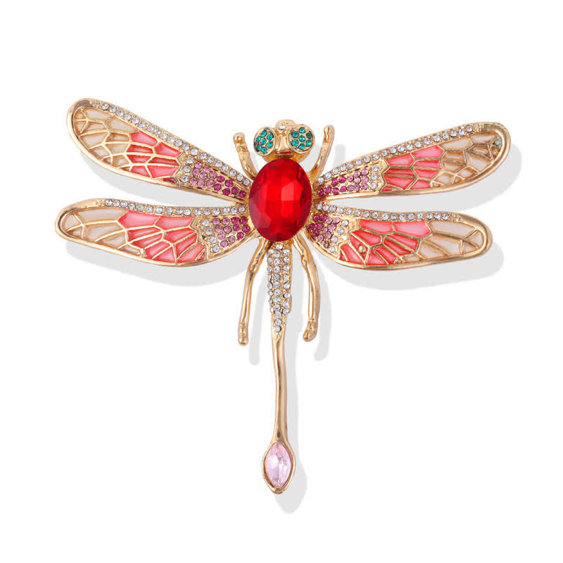 Women's Luxurious Palace Dragonfly Rhinestone Brooch - image 0