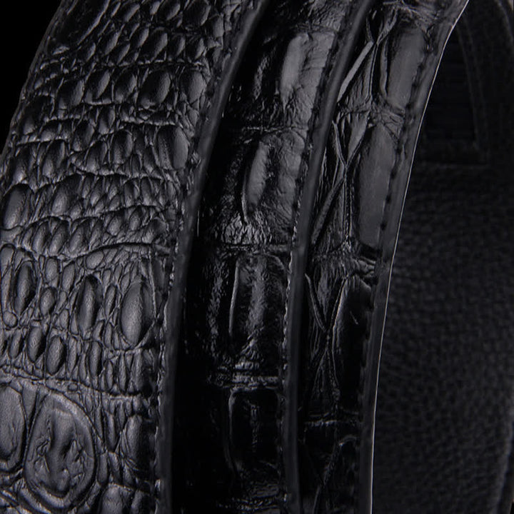 Men's Alligator Claw Crocodile Print Automatic Leather Belt - image 5