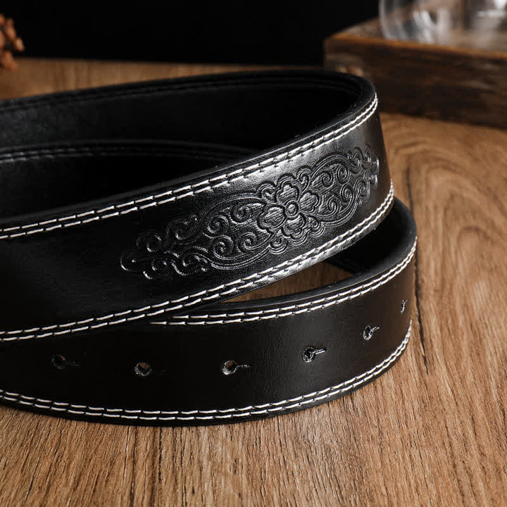 Men's Antique Gold Eagle Soaring Hawk Leather Belt - image 10