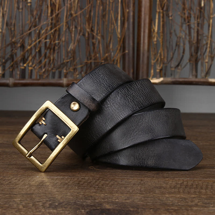Men's Vintage Distressed Wrinkle Belt - image 6