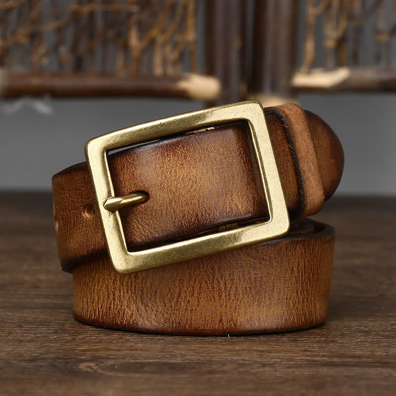 Men's Vintage Distressed Wrinkle Belt - image 11