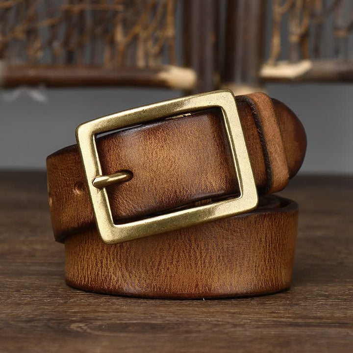 Men's Vintage Distressed Wrinkle Belt - image 11