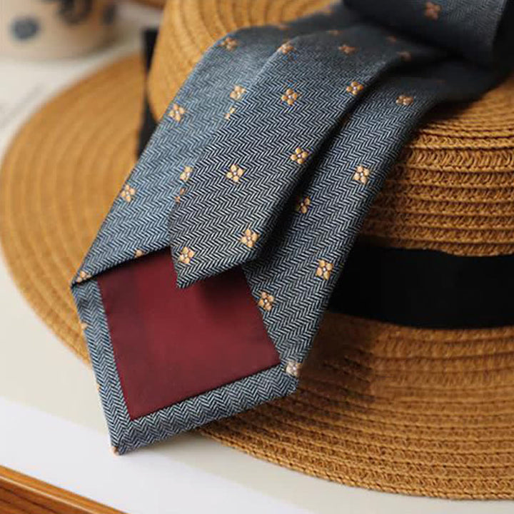 2Ps Men's Vintage Mini Motif Necktie Pocket Square Set - image 6