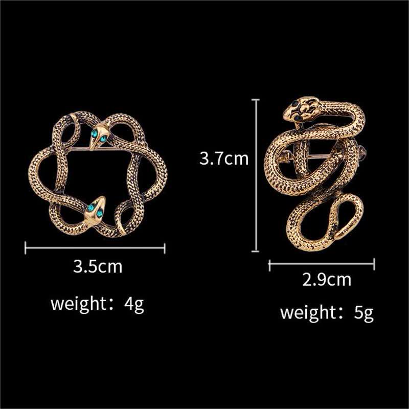 Men's Bending Creep Cobra Snake Brooch - image 3