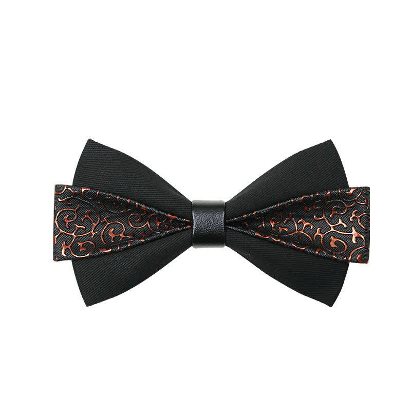 Men's Flame PU Leather Bow Tie - Burgundy - image 6