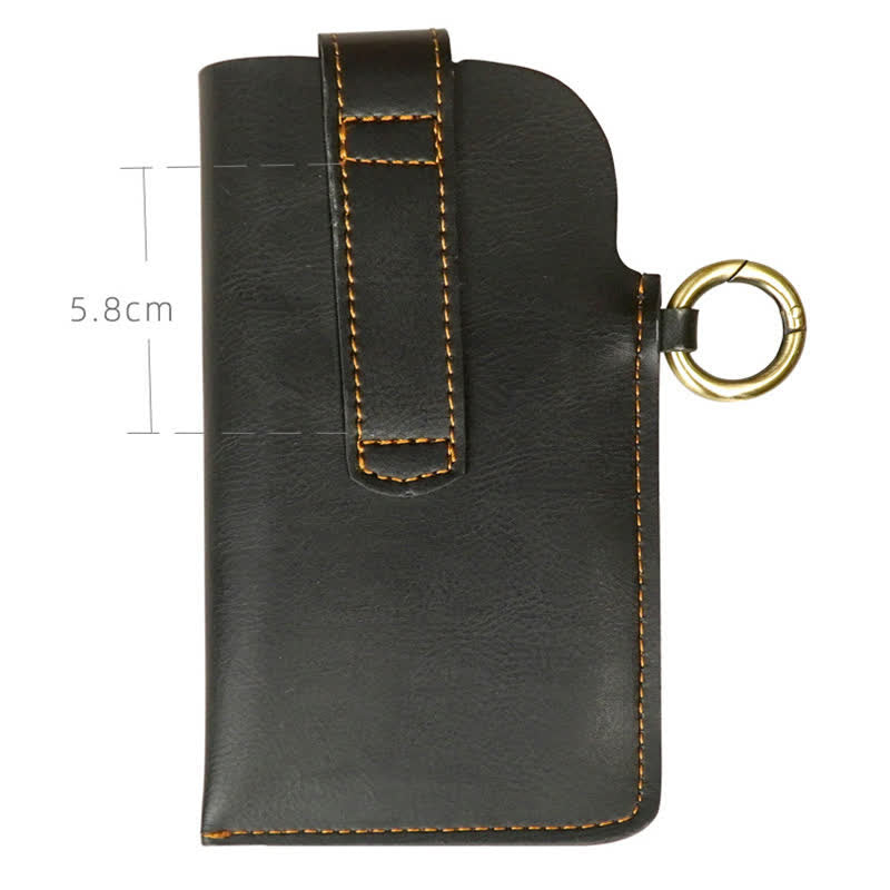 Retro Brass Magnetic Snap Button Cell Phone Belt Bag - image 6