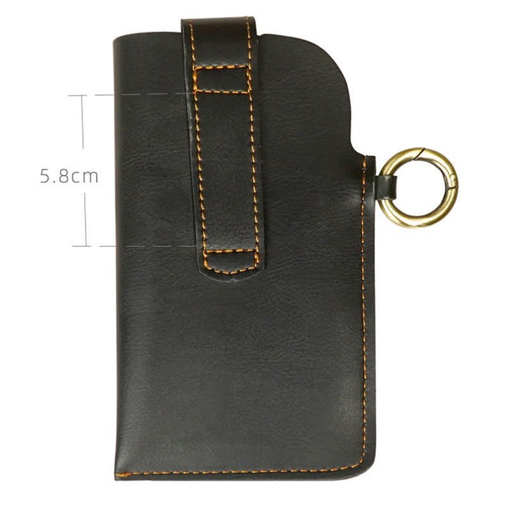 Retro Brass Magnetic Snap Button Cell Phone Belt Bag - image 6