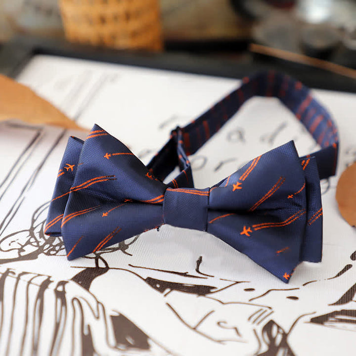 Men's Stylish Striped Dots Bow Tie - Style #3 - image 7